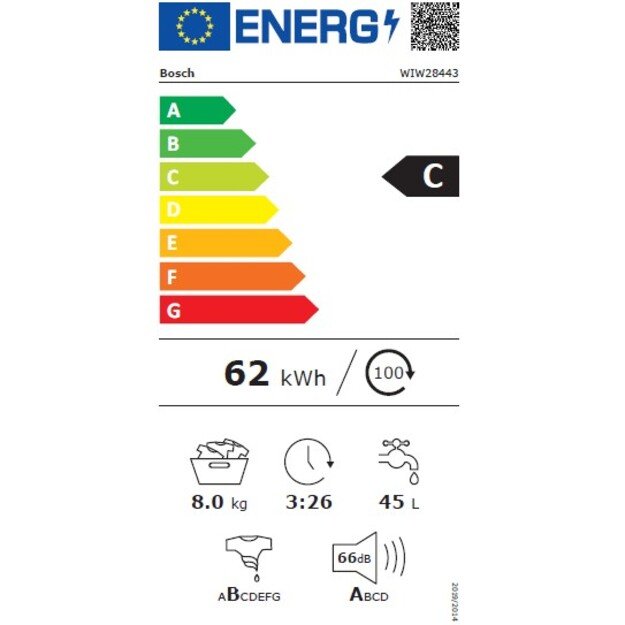 Įmontuojama skalbimo ma&scaron;ina Bosch WIW28443 5