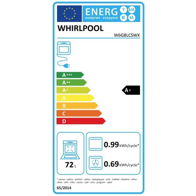 Dujinė viryklė su elektrine orkaite Whirlpool W6G8LCSWX 2