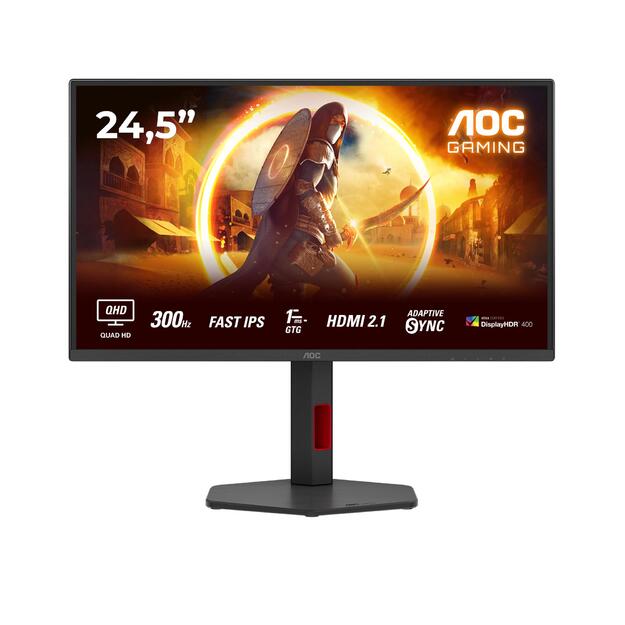 LCD Monitor|AOC|24.5  |2560 x 1440 pixels|Quad HD|Native aspect ratio 16:9|LED|Flat|Q25G4SR