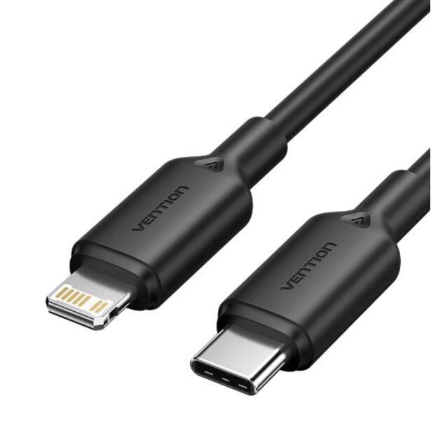 CABLE USB-C TO LIGHTNING/1M BLACK LAKBF VENTION