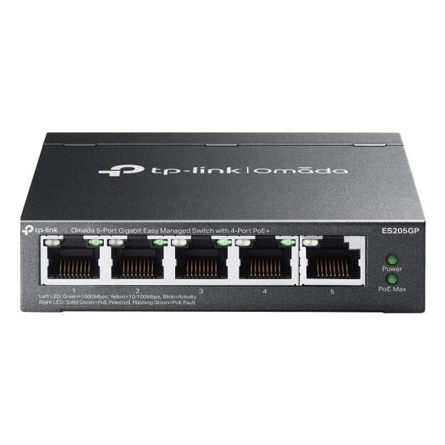 Switch|TP-LINK|OMADA|TP-LINK OMADA ES205GP|PoE ports 4|ES205GP