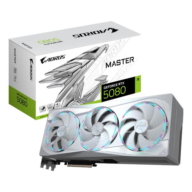 Graphics Card|GIGABYTE|NVIDIA GeForce RTX 5080|16 GB|GDDR7|256 bit|PCIE 5.0 16x|GPU 2617 MHz|Dual Slot Fansink|1xHDMI|3xDisplayPort|GV-N5080AORUSMICE-16GD