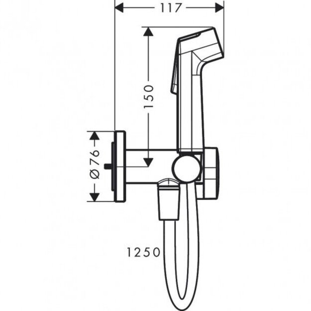 Bidė du&scaron;elio komplektas Hansgrohe 29232140 1