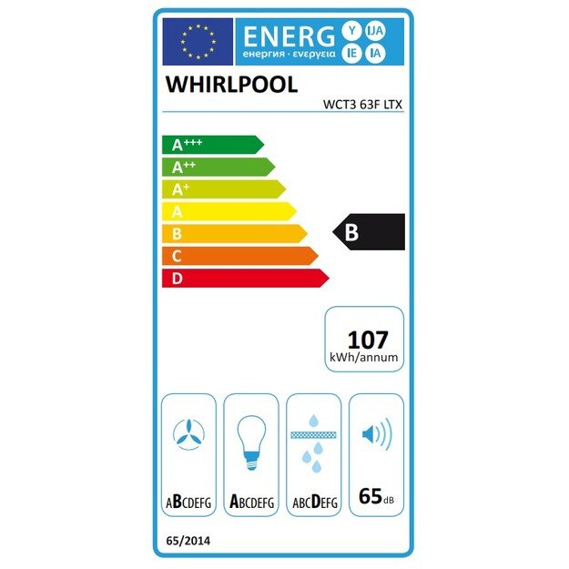Įmontuojamas gartraukis Whirlpool WCT3 63F LTX 1