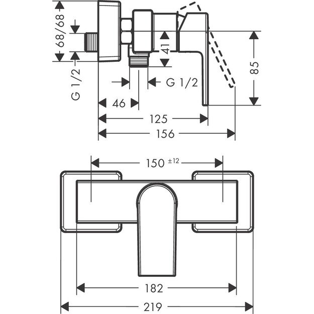 Du&scaron;o mai&scaron;ytuvas Hansgrohe Vernis Shape 71650000 (chromo) 1