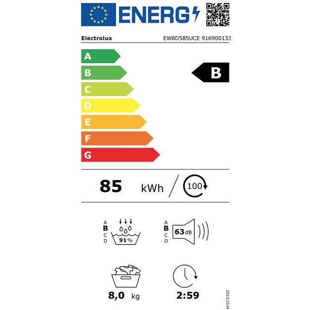 Džiovyklė Electrolux EW8D585UCE 16
