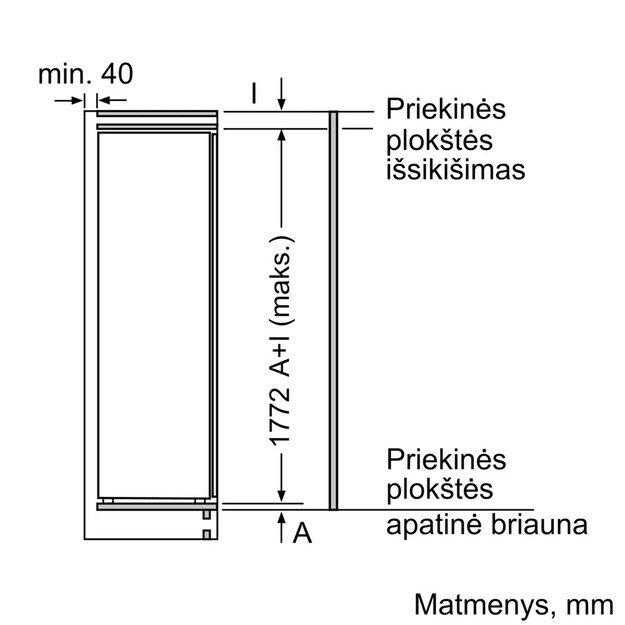 Įmontuojamas &scaron;aldytuvas Bosch KIF81HOD0 4