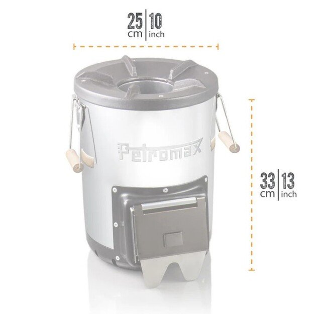 Nešiojama viryklė-krosnelė Petromax Rocket Stove 9