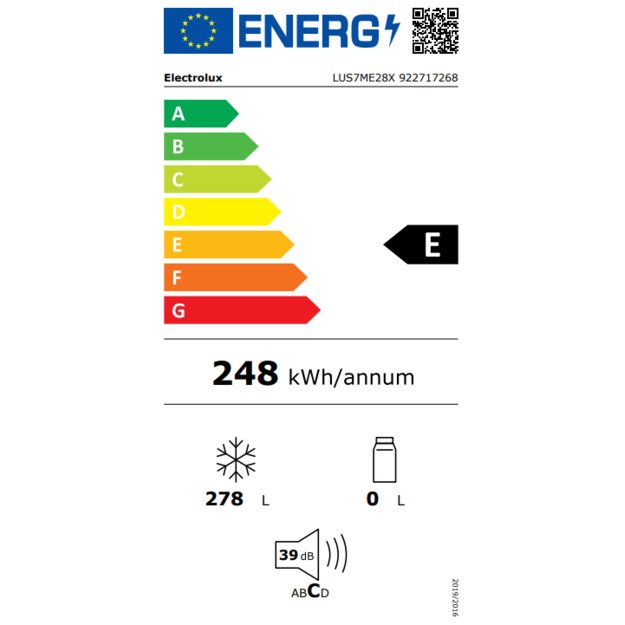 Šaldiklis ELECTROLUX LUS7ME28X