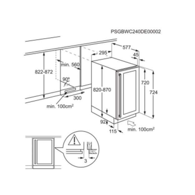 Vyno šaldytuvas ELECTROLUX EWUS020B5B