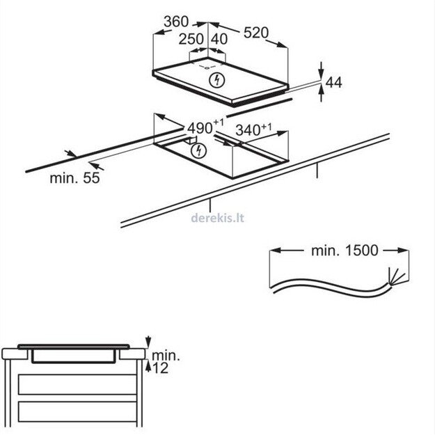 Indukcinė kaitlentė AEG IKE42640KB