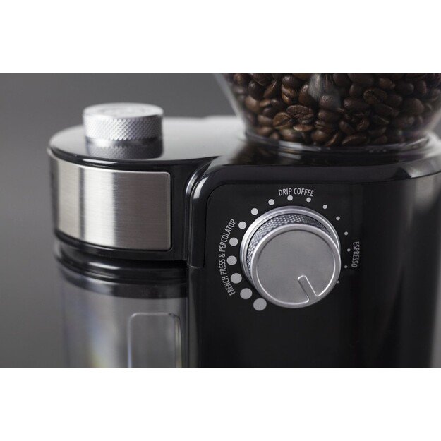 Kavamalė Caso Coffee grinder Barista Crema Black, 150 W, 240 g