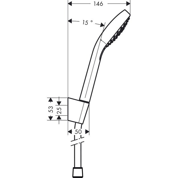 Rankinis dušas su laikikliu Hansgrohe Croma Select E 26413400