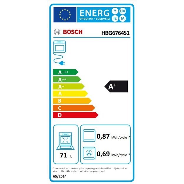 Orkaitė BOSCH HBG6764S1