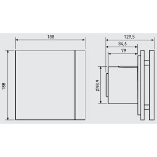 Ventiliatorius SOLER&PALAU SILENT-100 CZ GREY DESIGN - 4C, 5210607300