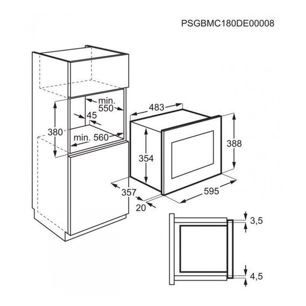 Įmontuojama mikrobangų krosnelė Electrolux LMS4253TMK