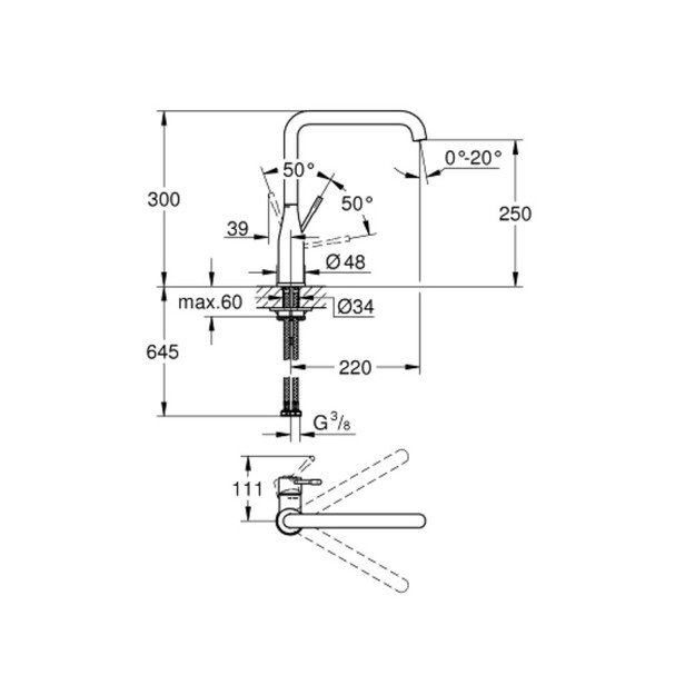 Virtuvinis maišytuvas Grohe Essence, 30269GN0, brushed cool sunrise