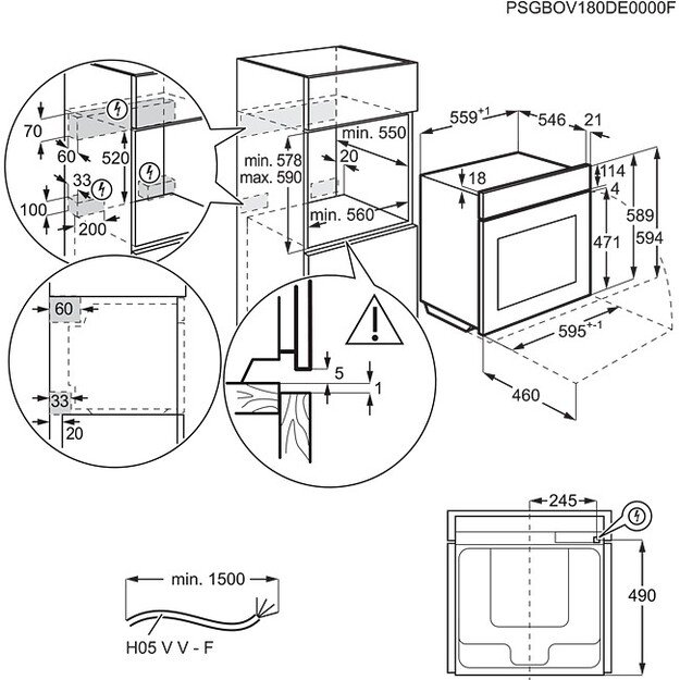 Orkaitė  Electrolux EOB8S39Z