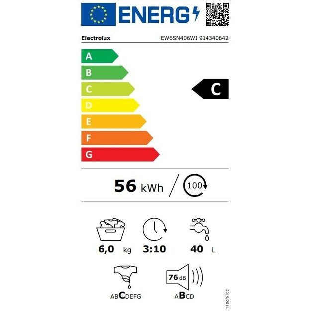 Skalbimo mašina Electrolux EW6SN406WI