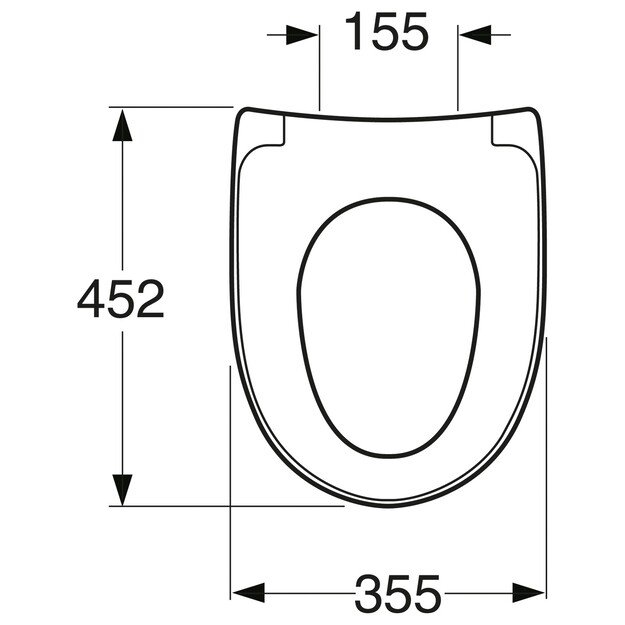 Unitazo dangtis Gustavsberg Nautic 9M26S101, 35,5 x 45,2 cm