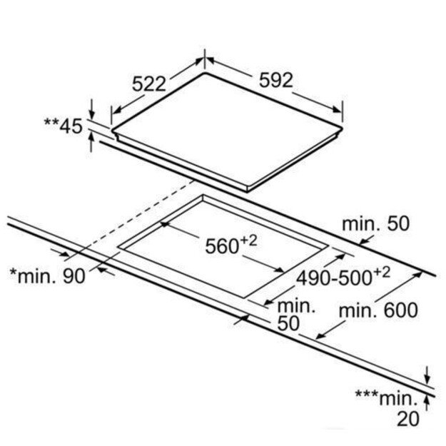 Įmontuojama kaitlentė Bosch PKE611FP2E