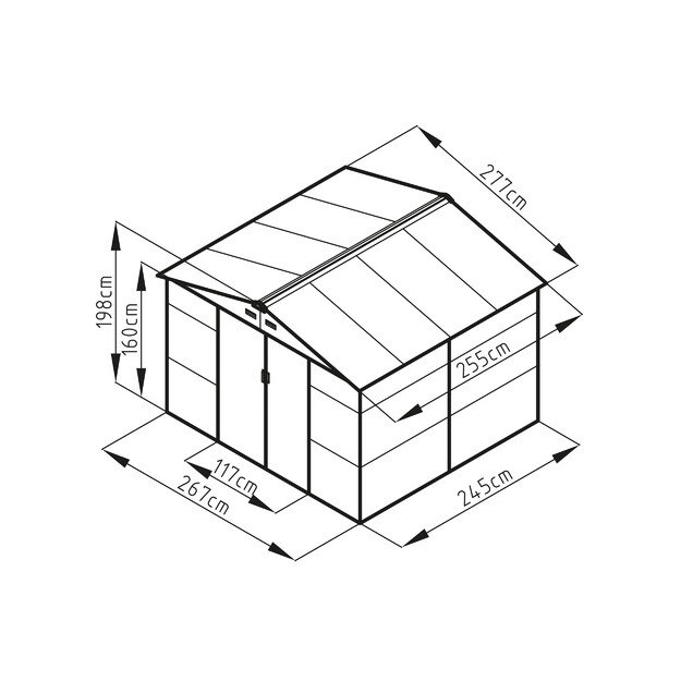 Sodo namelis k G21 GAH 706 - 277 x 255 cm 6390065