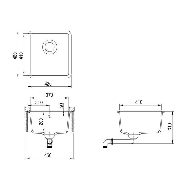 Plautuvė AquaSanita SQA101-710W