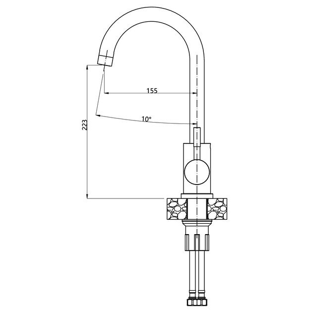 Virtuvinis maišytuvas Quadron Kate 3623500_BL, juoda