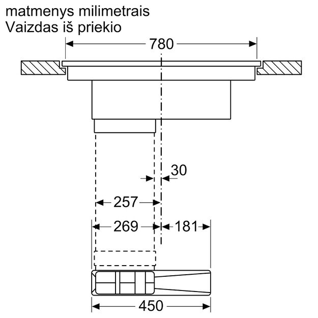 Indukcinė kaitlentė su integruota ventiliacijos sistema Neff T58PL6EX2