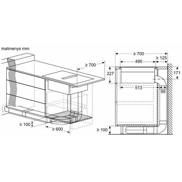 Indukcinė kaitlentė su integruota ventiliacijos sistema Neff T58PL6EX2