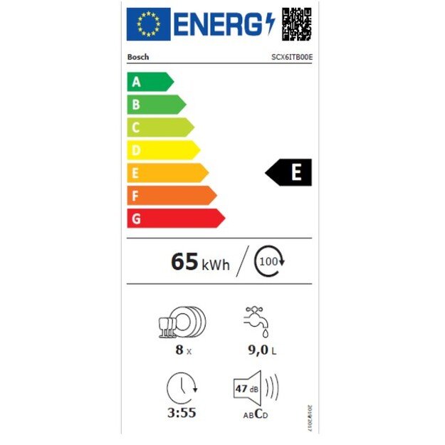 Įmontuojama modulinė indaplovė Bosch SCX6ITB00E