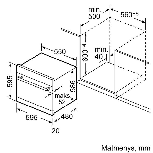 Įmontuojama modulinė indaplovė Bosch SCX6ITB00E