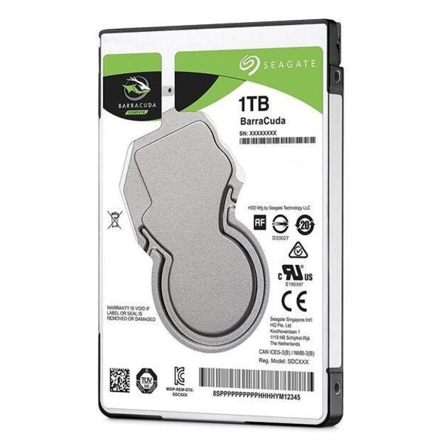 HDD|SEAGATE|Barracuda Pro|1TB|SATA 3.0|128 MB|7200 rpm|Discs/Heads 1/2|2,5 |Thickness 7mm|ST1000LM049