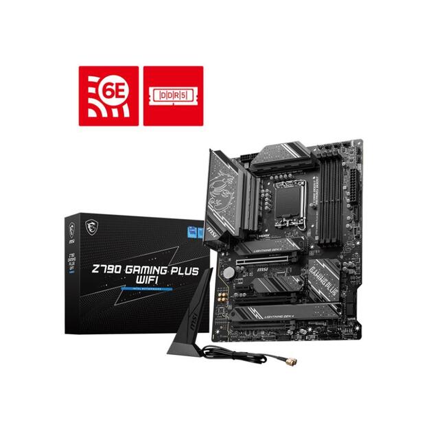 Mainboard|MSI|Intel Z790|LGA1700|ATX|Memory DDR5|Memory slots 4|1xPCI-Express 1x|3xPCI-Express 16x|4xM.2|1xHDMI|1xDisplayPort|4xUSB 2.0|3xUSB 3.2|1xUSB-C|1xPS/2|6xAudio port|Z790GAMINGPLUSWIFI