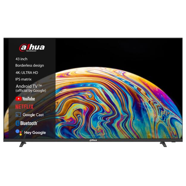 TV Set|DAHUA|43 |4K/Smart|3840x2160|Wireless LAN|Bluetooth|Android TV|Black|DHI-LTV43-SD400	