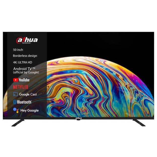 TV Set|DAHUA|50 |4K/Smart|3840x2160|Wireless LAN|Bluetooth|Android TV|Black|DHI-LTV50-SD400