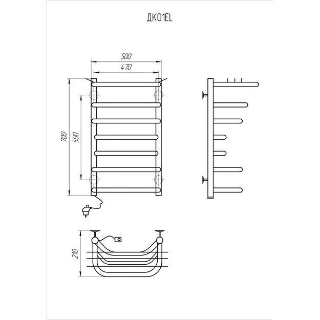 Rankšluosčių džiovintuvas Kosser Kanna 700x500/7 EL reg. 2