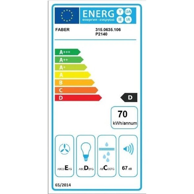 Įmontuojamas gartraukis Faber Flexa NG GLASS BK A60 2