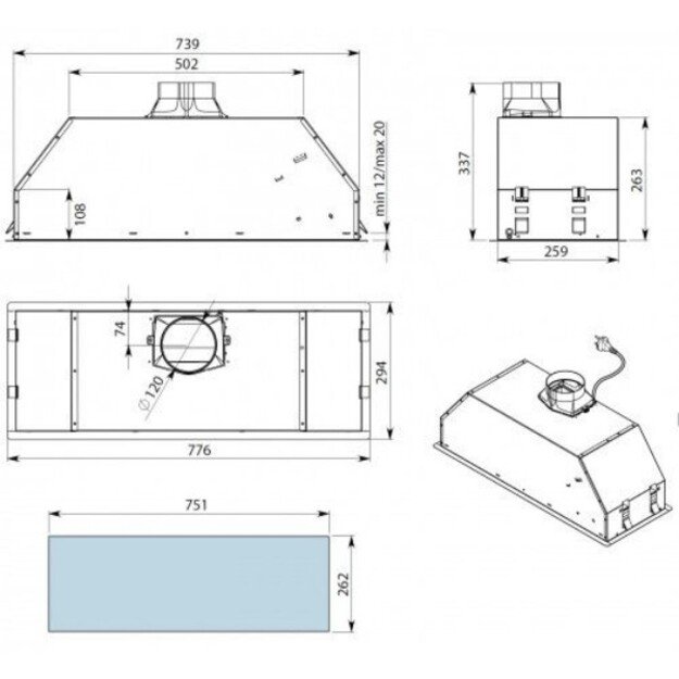Gartraukis Falmec GRUPPO INCASSO EVO70 / 70M8SR 70 cm 1