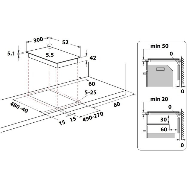 Kaitlentė Whirlpool WRD 6030 B 1