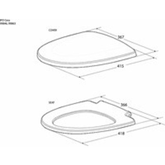 Kietas WC dangtis IFÖ CERA 99863 1