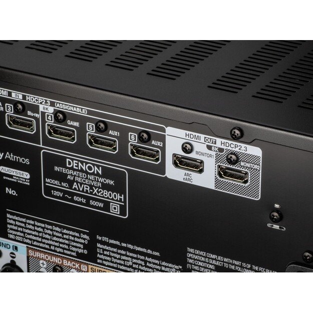 Stiprintuvas Denon AVR-X2800H 7