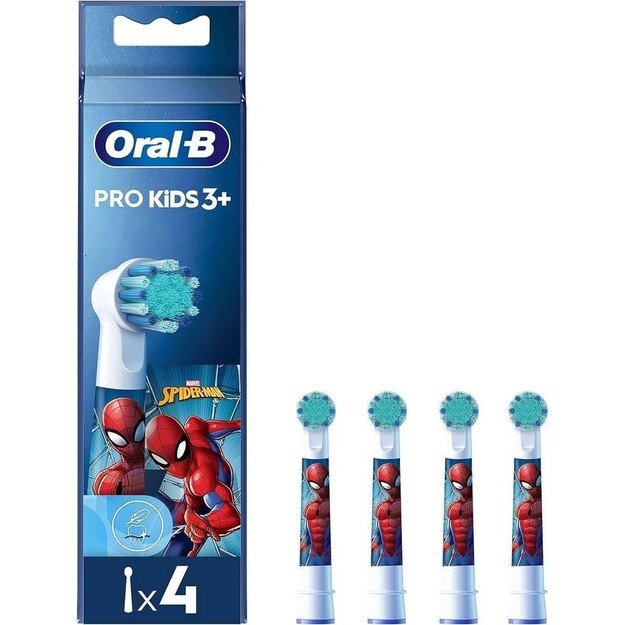 Dantų šepetėlių antgaliai Oral-B Kids 3+ Spider Man 4 vnt