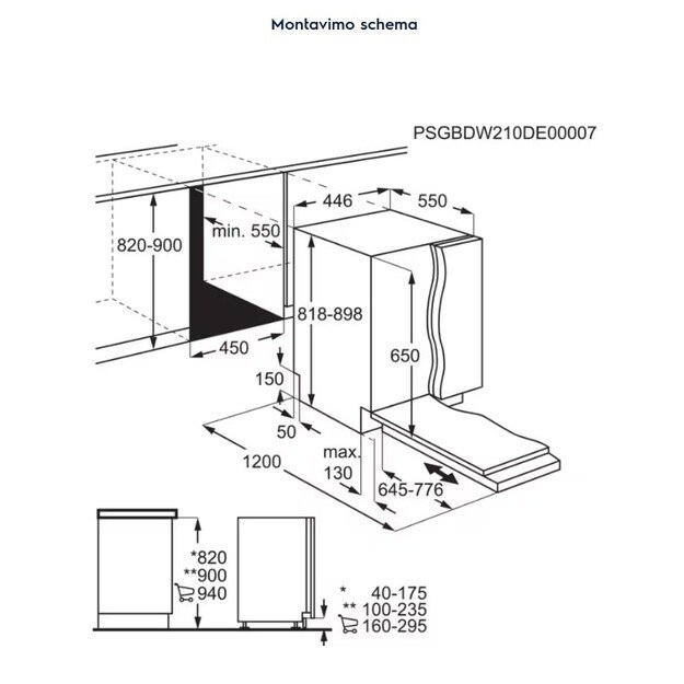 Įmontuojama indaplovė Electrolux EEG63400L 6