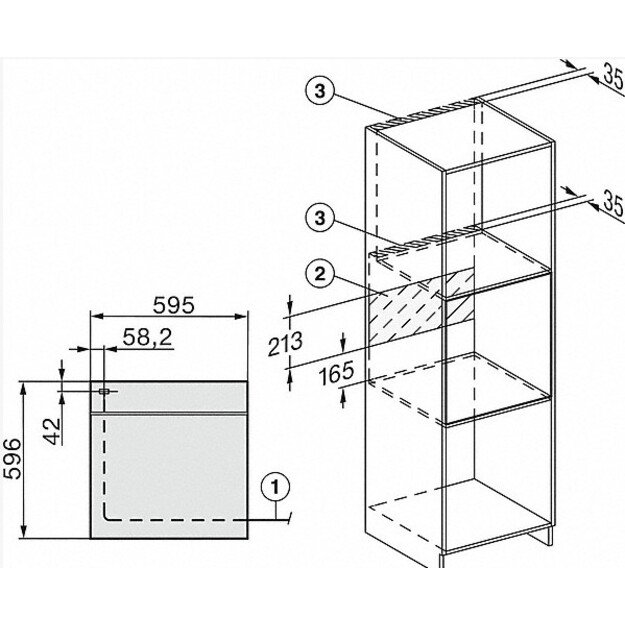 Įmontuojama garinė orkaitė Miele DGC 7151 OBSW, 12103650 1