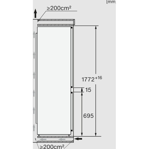 Įmontuojamas šaldytuvas Miele KFN 7744 C 125 Gala Ed 12361990 2