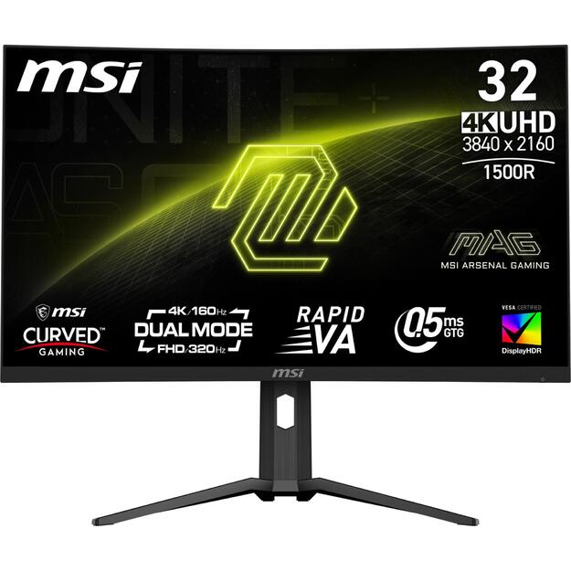 LCD Monitor|MSI|MAG 321CUPDF|31.5 |Gaming/Curved/4K|Panel VA|3840x2160|16:9|160 Hz|0.5 ms|MAG321CUPDF