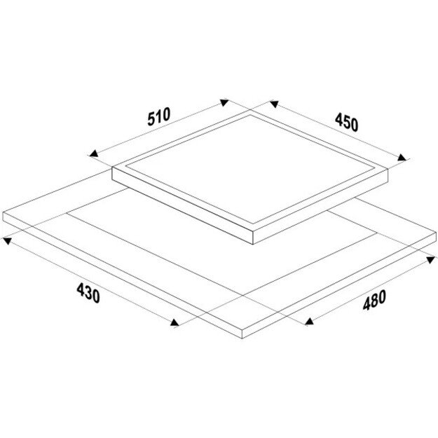 Įmontuota dujinė kaitlentė MPM MPM-45-GMH-16 1