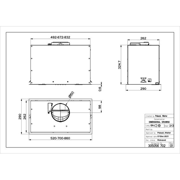 Gartraukis Faber INCA LUX EV8 X/BK A52, juoda/nerūdijančiojo plieno 1