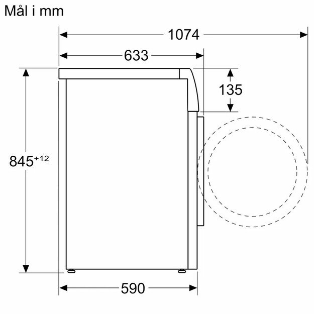 Skalbimo mašina Bosch WGH256AWSN, 10 kg 5